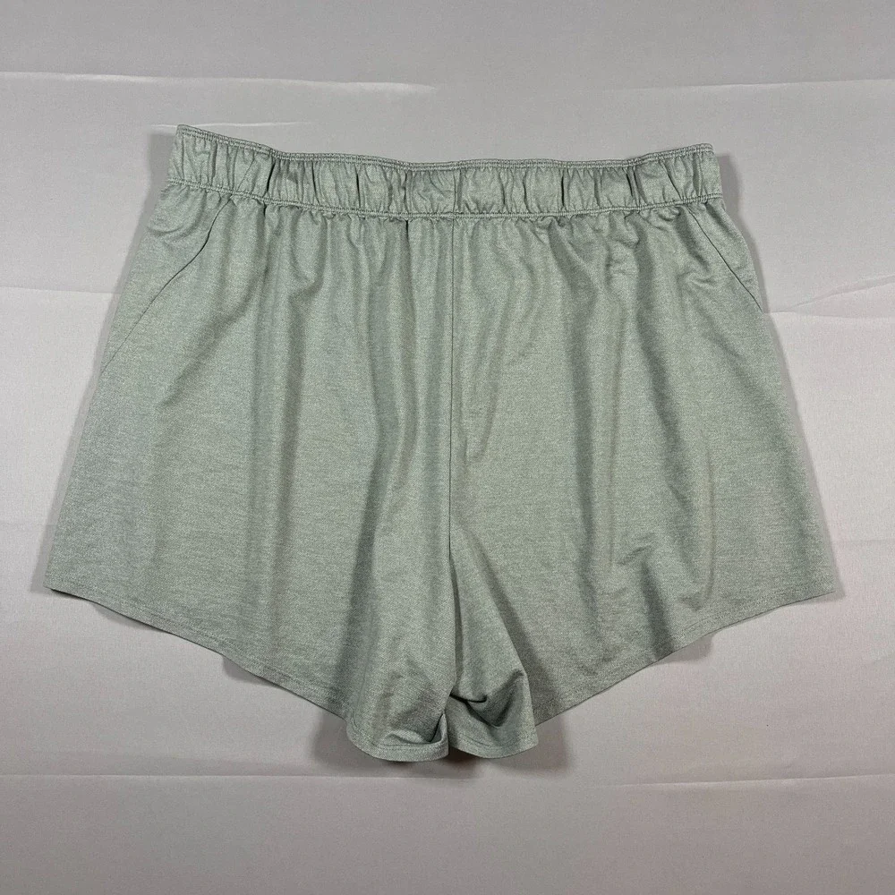 Nike Dri Fit Athletic Shorts Womens 1X Gray Swoosh Logo Moisture Wicking Running